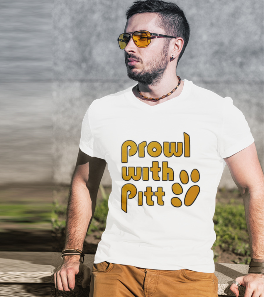 Prowl With Pitt Paw Print Pittsburgh Spirit T-Shirt