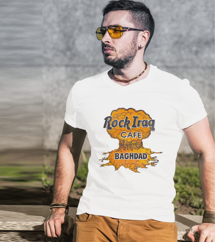 Rock Iraq Cafe Baghdad Nuclear Explosion Cloud T-Shirt