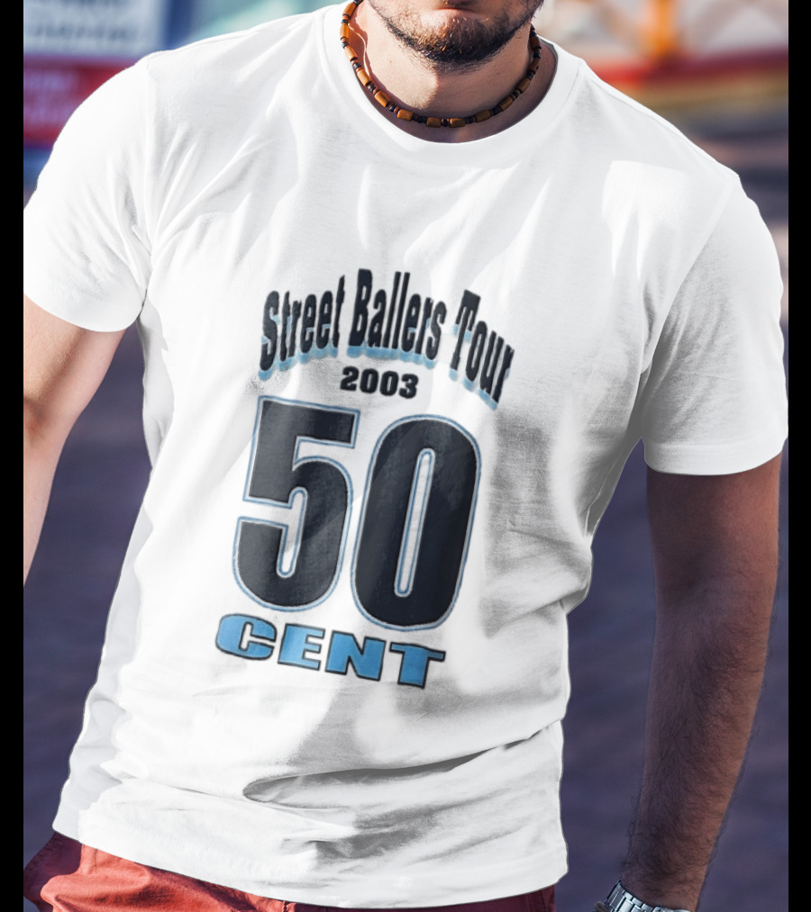 Street Ballers Tour 2003 50 Cent Jersey Number Blue T-Shirt