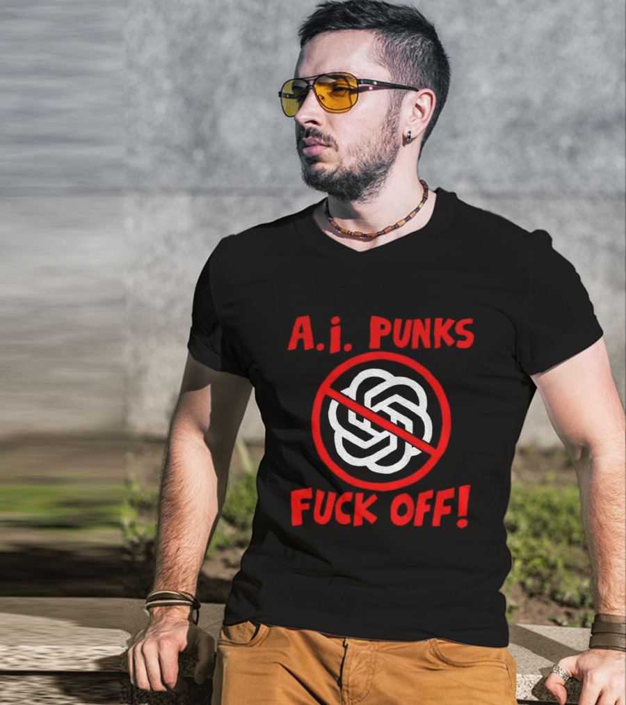 A.I. Punks No Symbol Protest Message T-Shirt
