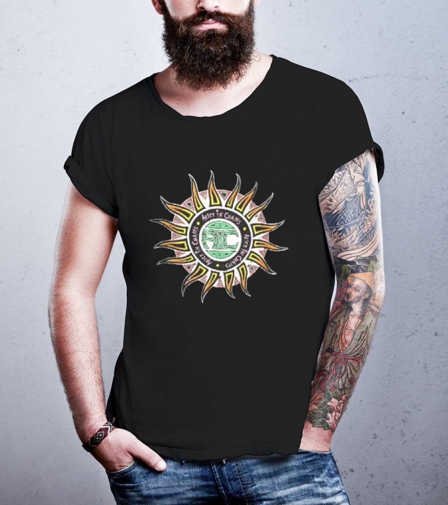 Alice In Chains Sun Icon With Band Name T-Shirt