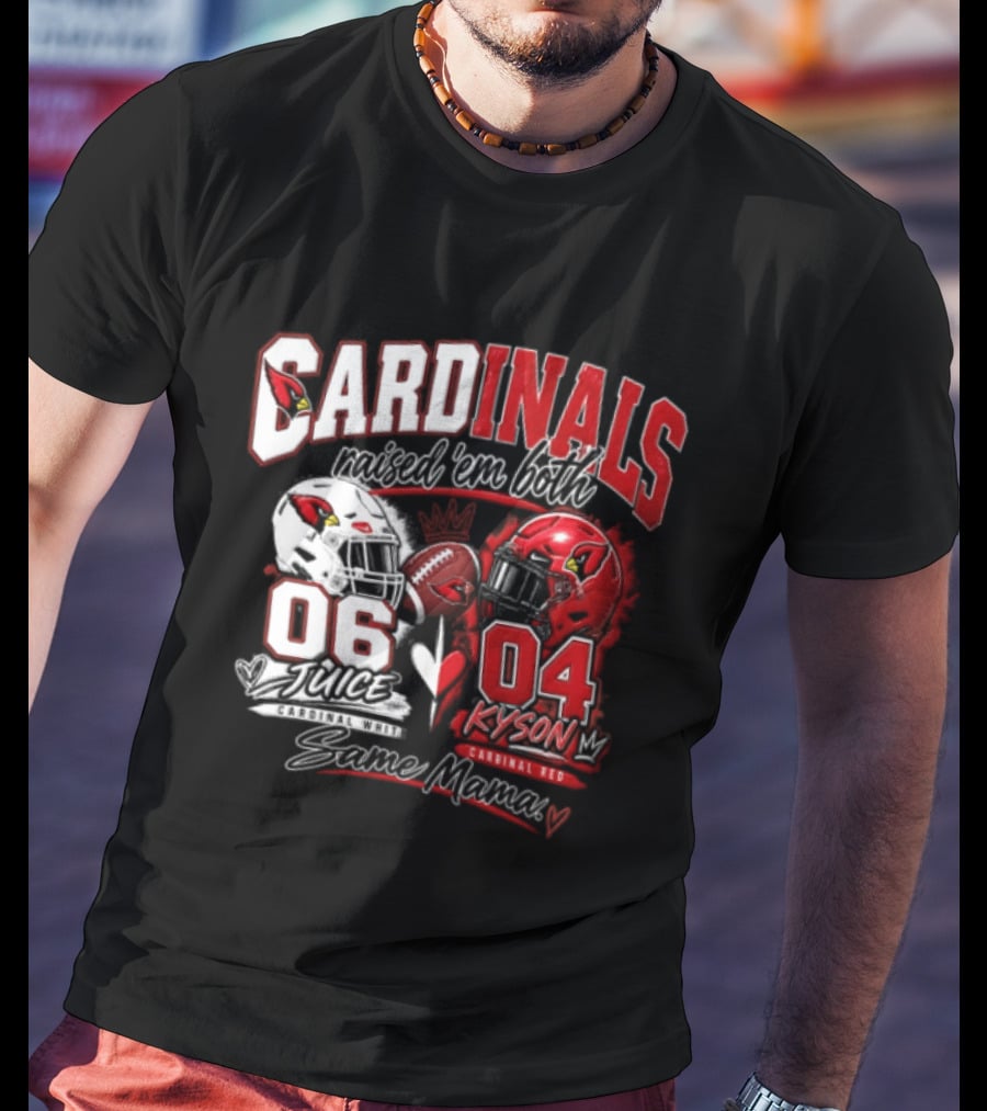 Cardinals Raised 'em Both 06 White Juice Vs 04 Red Kyson Bax Memx T-Shirt