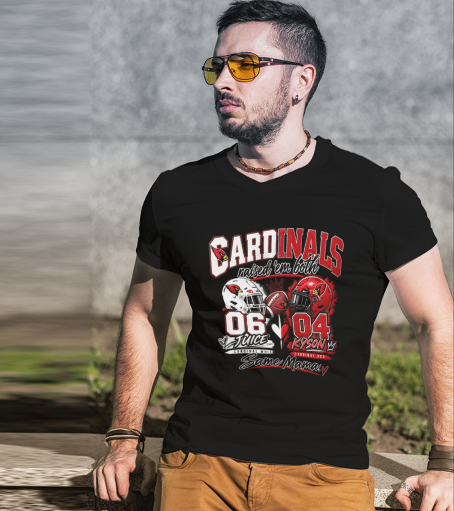Cardinals Raised 'em Both 06 White Juice Vs 04 Red Kyson Bax Memx T-Shirt