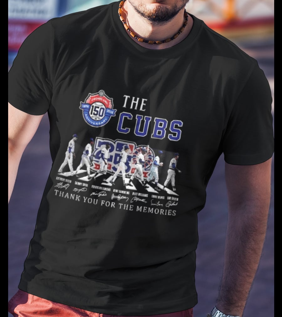 Chicago Cubs 1876 2026 150th Anniversary Legendary Players Thank You For The Memories T-Shirt