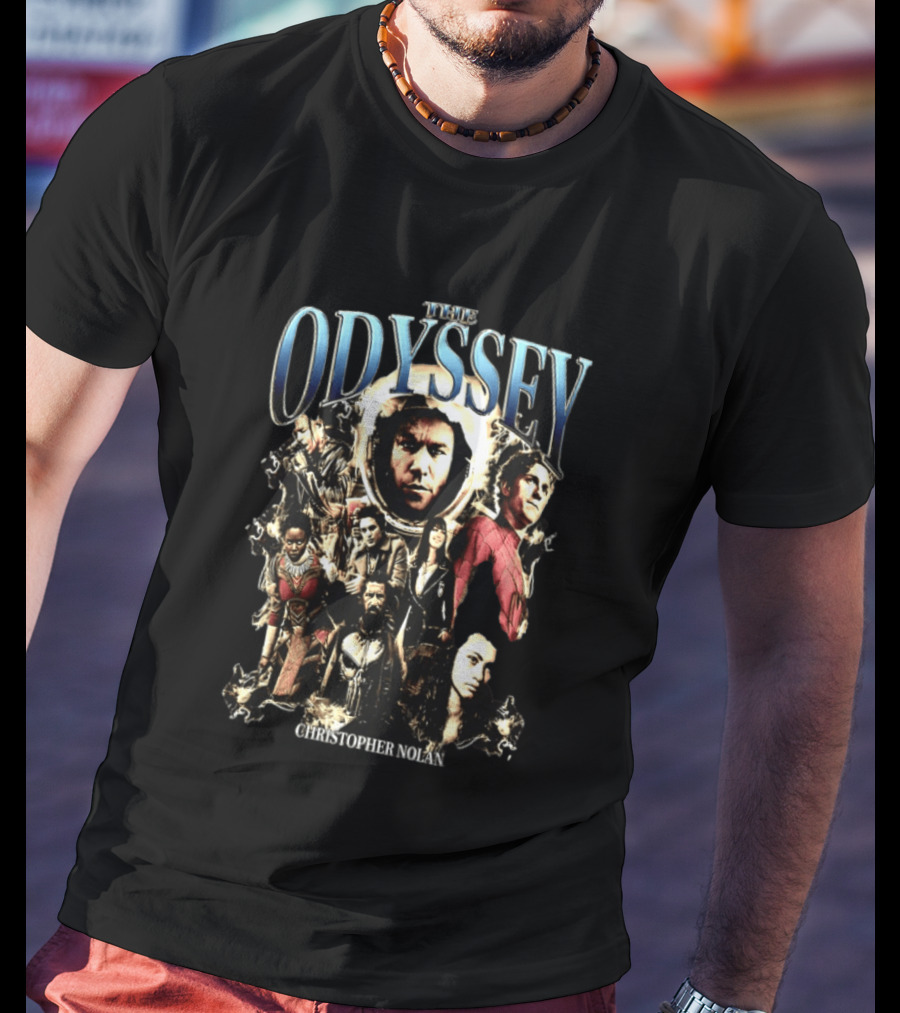 The Odyssey Christopher Nolan Sci Fi Movie Characters Collage T-Shirt