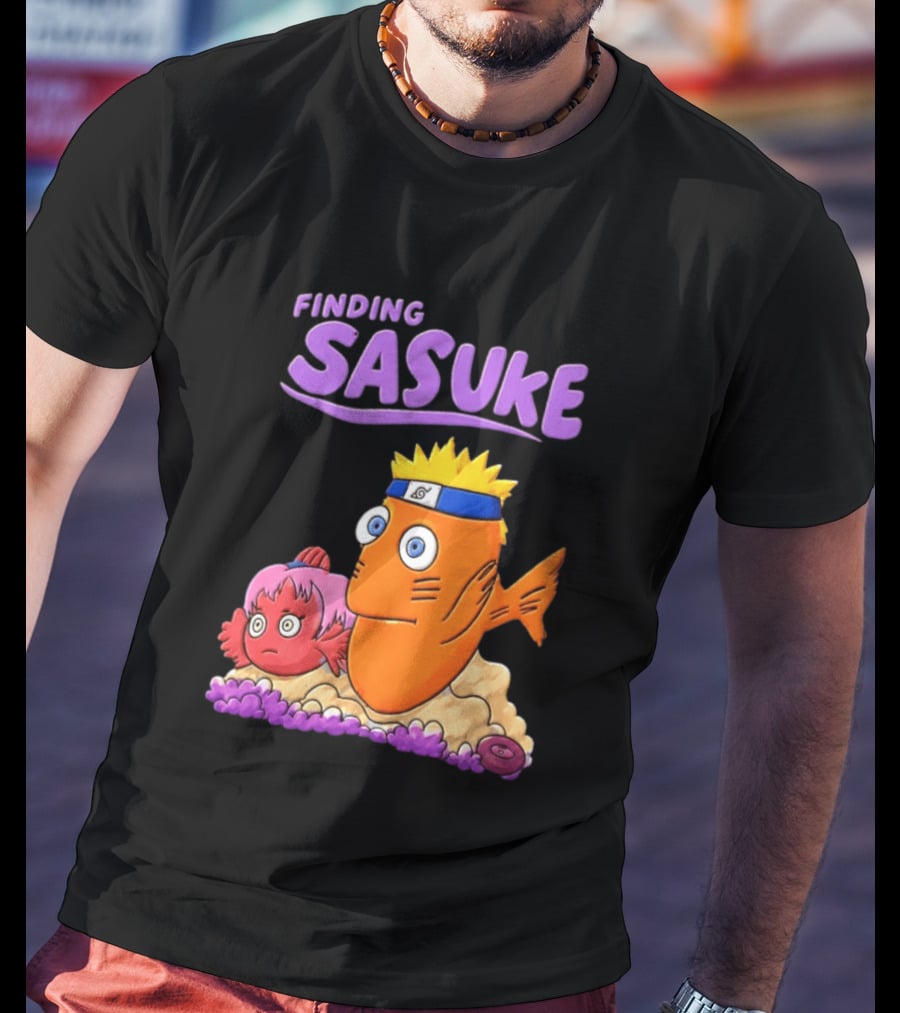 Finding Sasuke With Naruto And Nemo Crossover Adventure T-Shirt