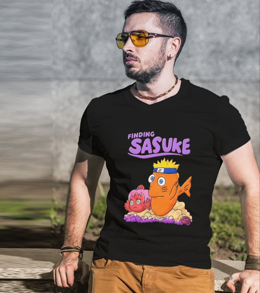 Finding Sasuke With Naruto And Nemo Crossover Adventure T-Shirt