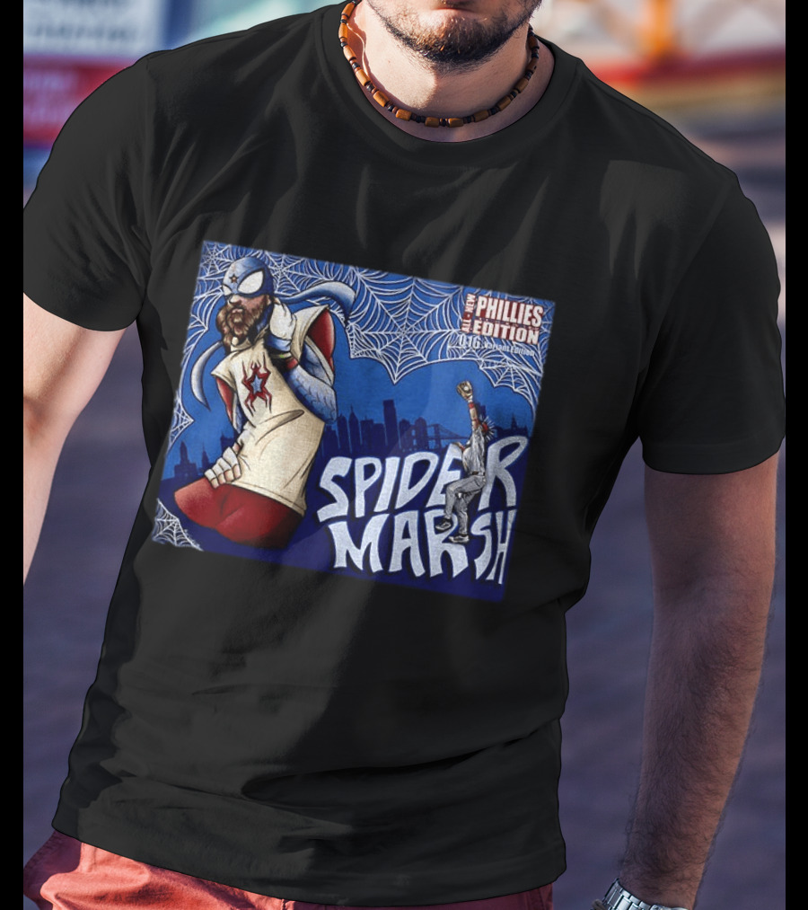 Philadelphia Phillies Spider Marsh Edition Brandon Marsh MLB T-Shirt