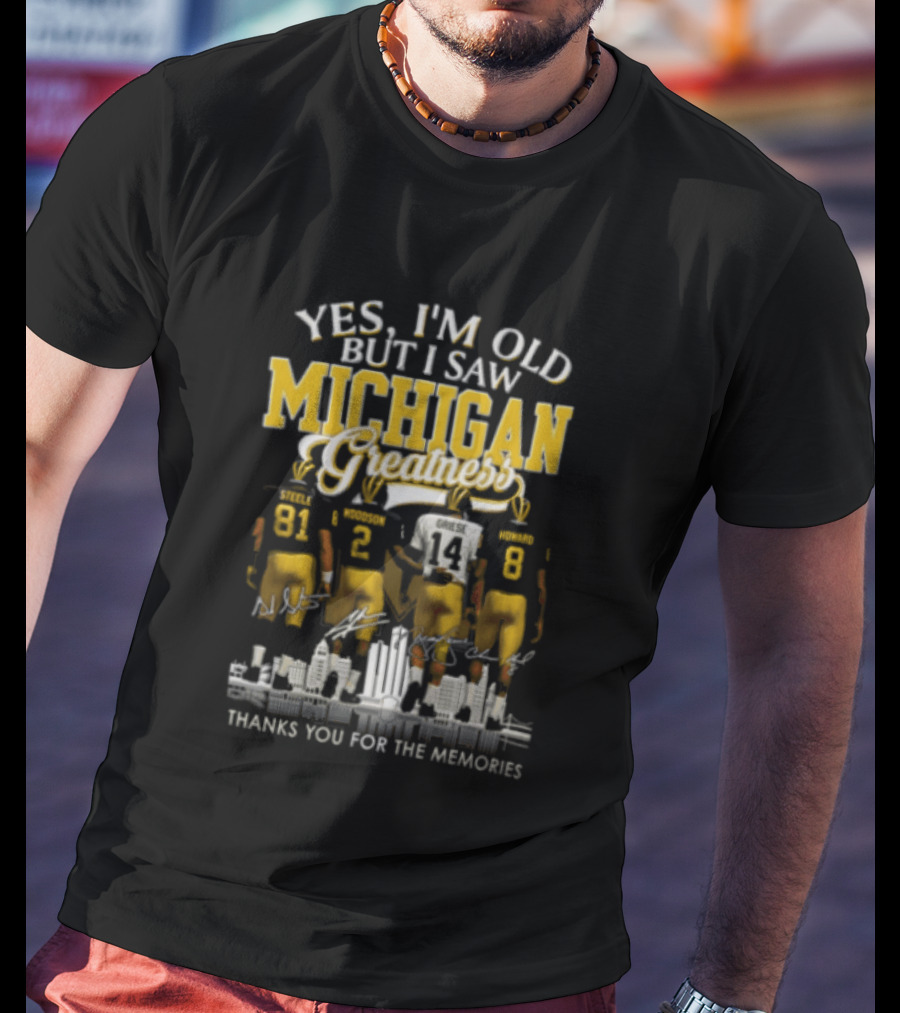 Yes I'm Old But I Saw Michigan Wolverines Greatness Charles Woodson NCAA Memories T-Shirt