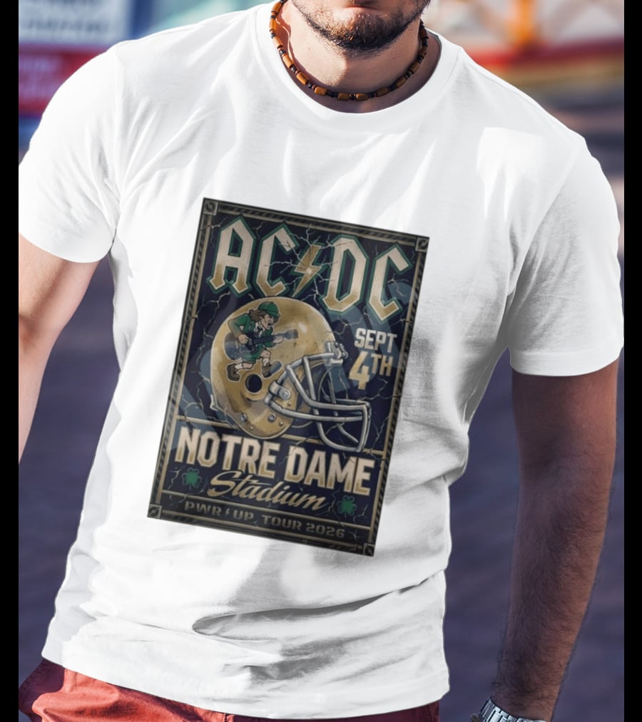 ACDC Notre Dame Stadium September 4th PWR Up Tour 2026 T-Shirt