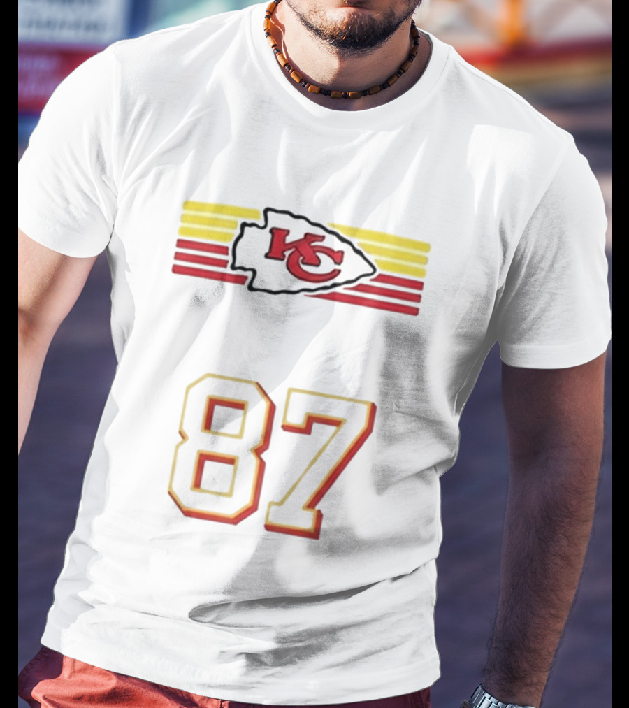 Travis Kelce Kansas City Chiefs KC Logo 87 T-Shirt