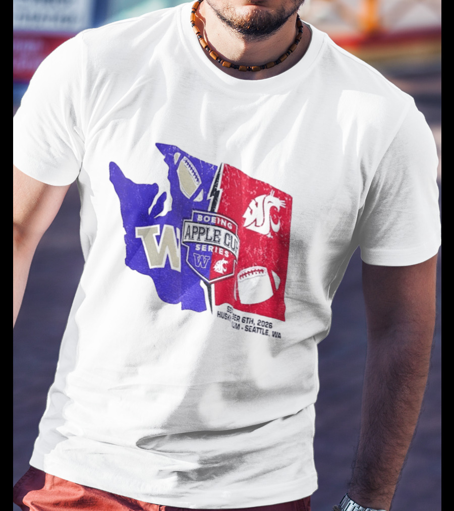 Boeing Apple Cup Series Washington Huskies Vs Cougars Sept 6th 2026 Seattle WA T-Shirt