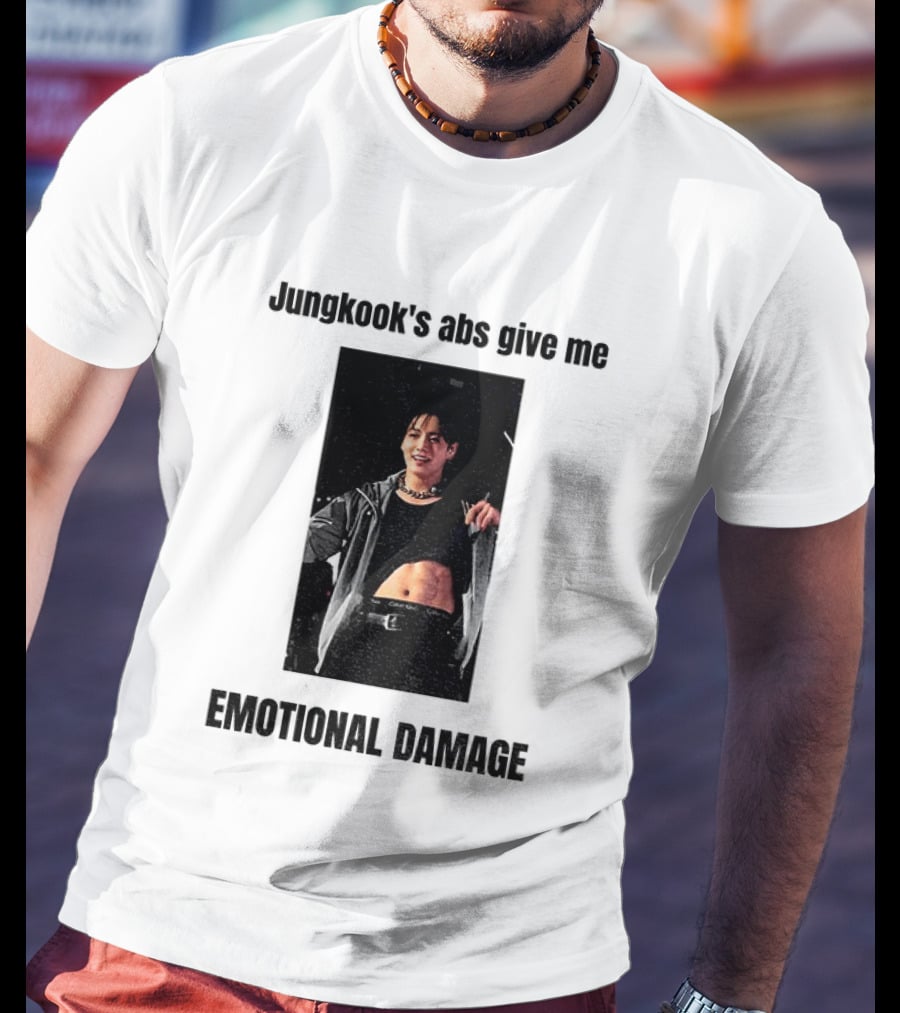 Jungkook's Abs Give Me Emotional Damage Fandom Trend T-Shirt