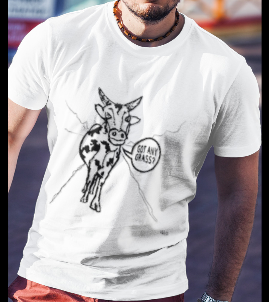 Cow Speaks Sarcasm Meme Black And White Sketch T-Shirt