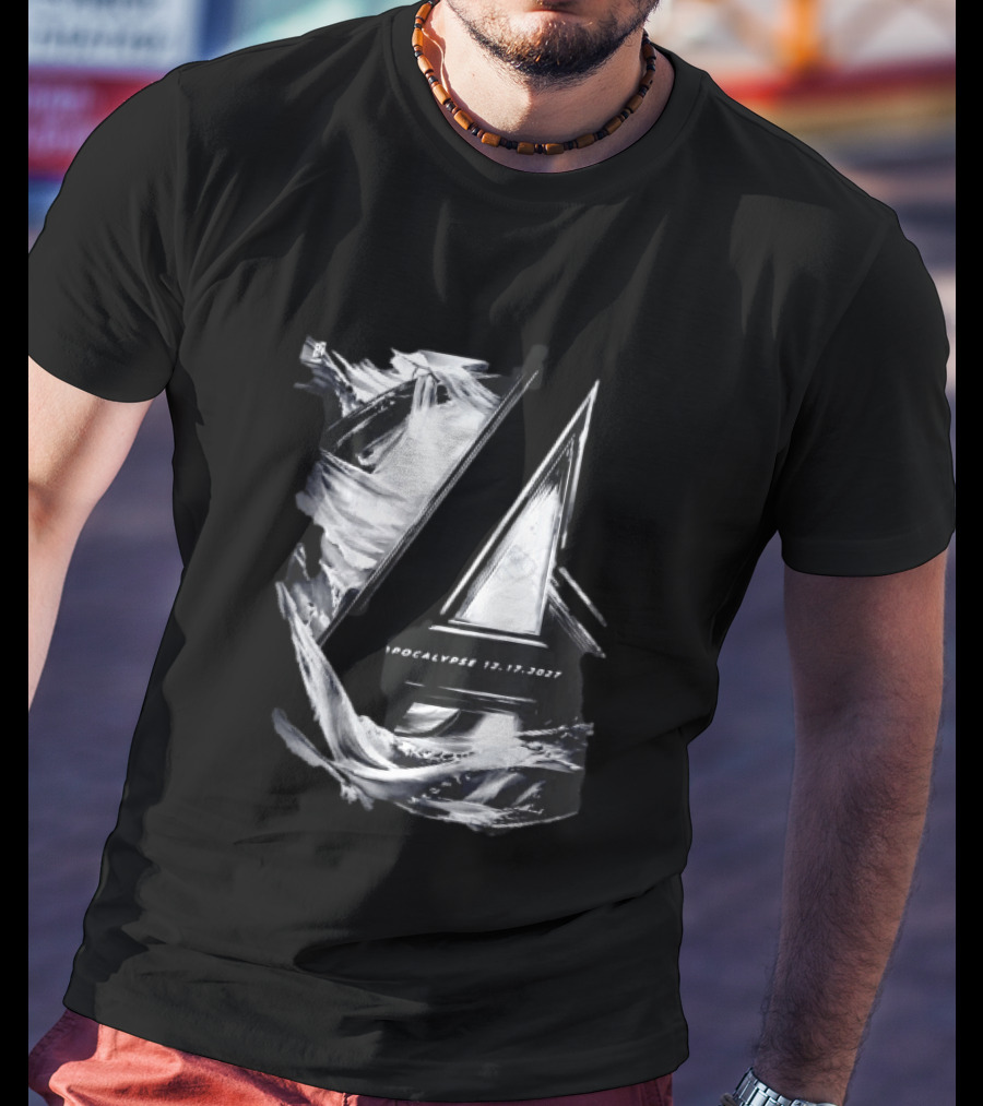 Avengers Apocalypse 12.17.2027 Tower Monochrome T-Shirt