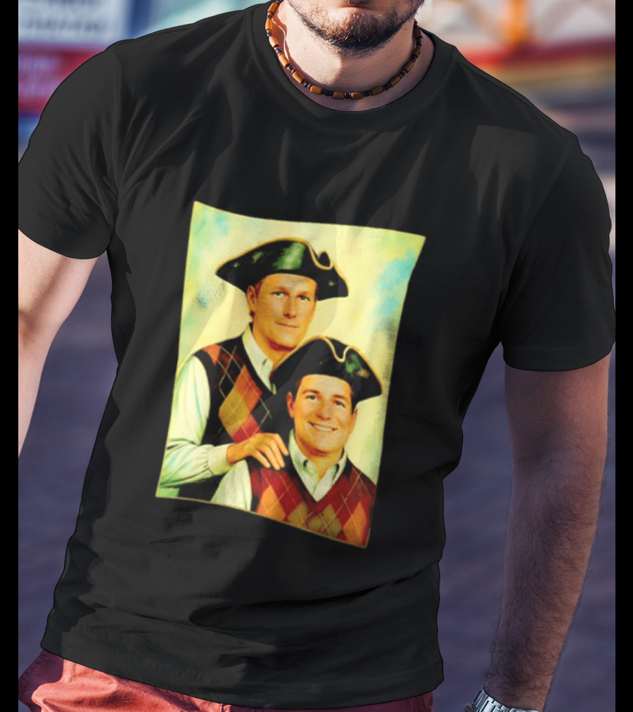 Bill Belichick Tom Brady New England Patriots Colonial Style Historical T-Shirt