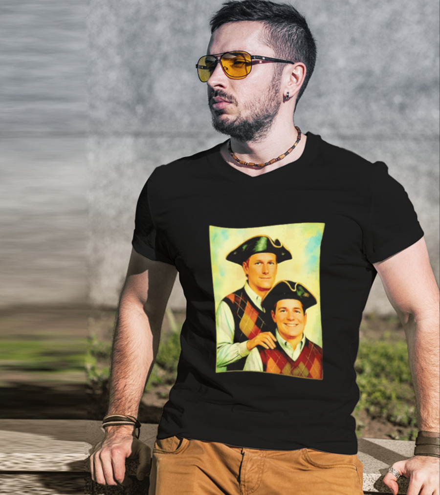 Bill Belichick Tom Brady New England Patriots Colonial Style Historical T-Shirt