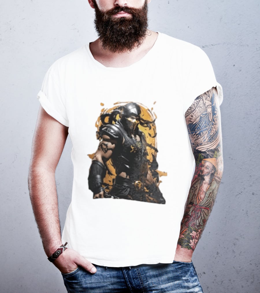 Mortal Kombat Scorpion Warrior Fighter T-Shirt