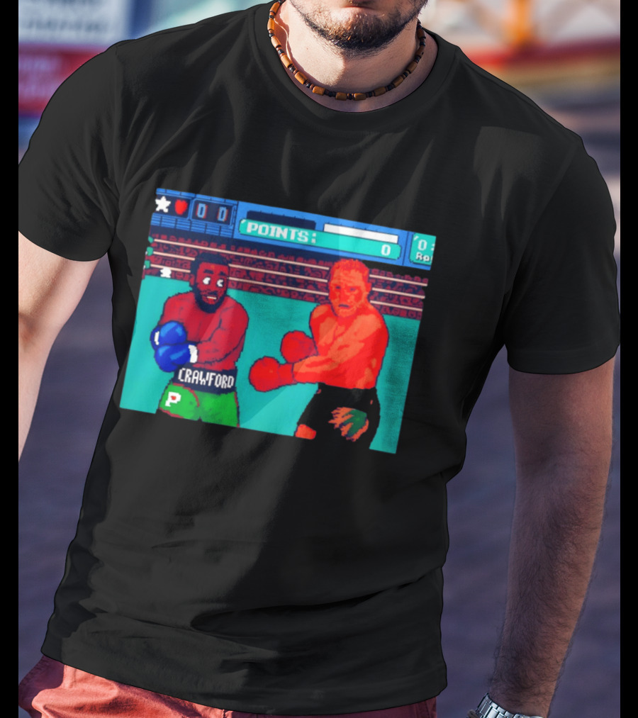 Crawford Vs Canelo Retro Boxing Arcade Game Showdown T-Shirt