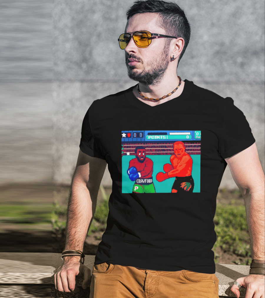 Crawford Vs Canelo Retro Boxing Arcade Game Showdown T-Shirt