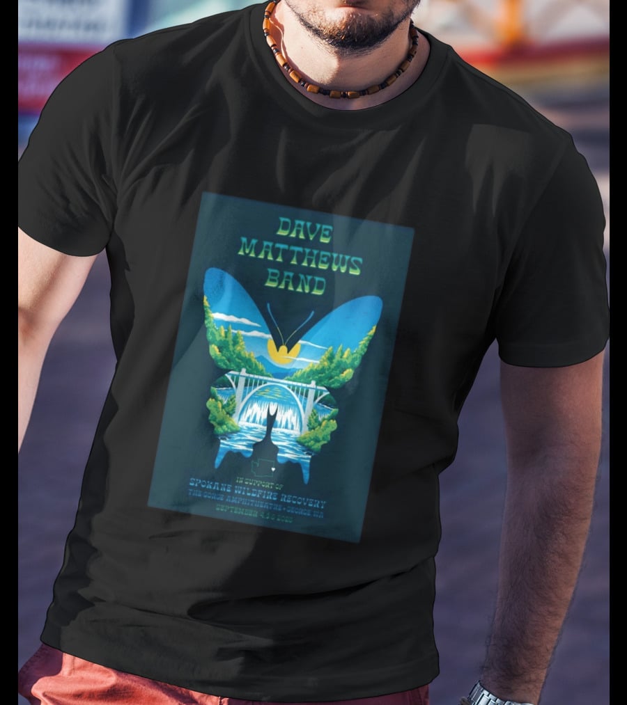 Dave Matthews Band Gorge Amphitheatre George WA September 4 6 2026 Spokane Wildfire Recovery T-Shirt