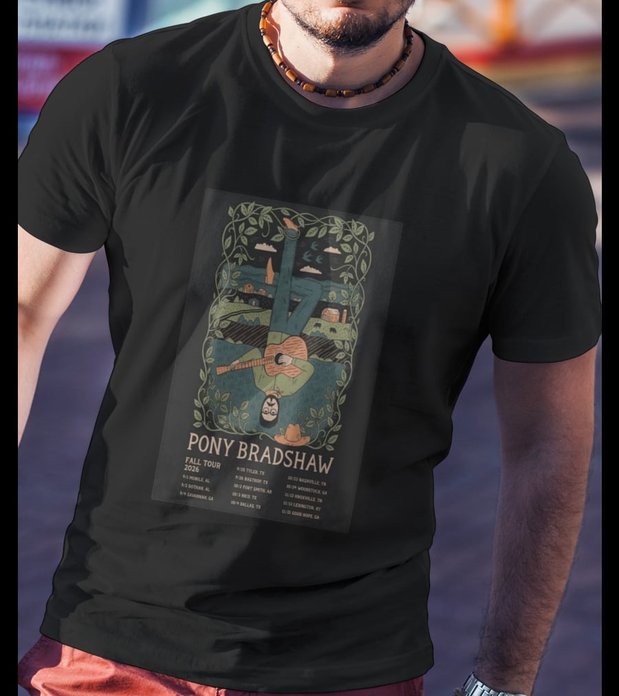 Pony Bradshaw Fall Tour 2026 Tyler Nashville Woodstock Knoxville Exclusive T-Shirt