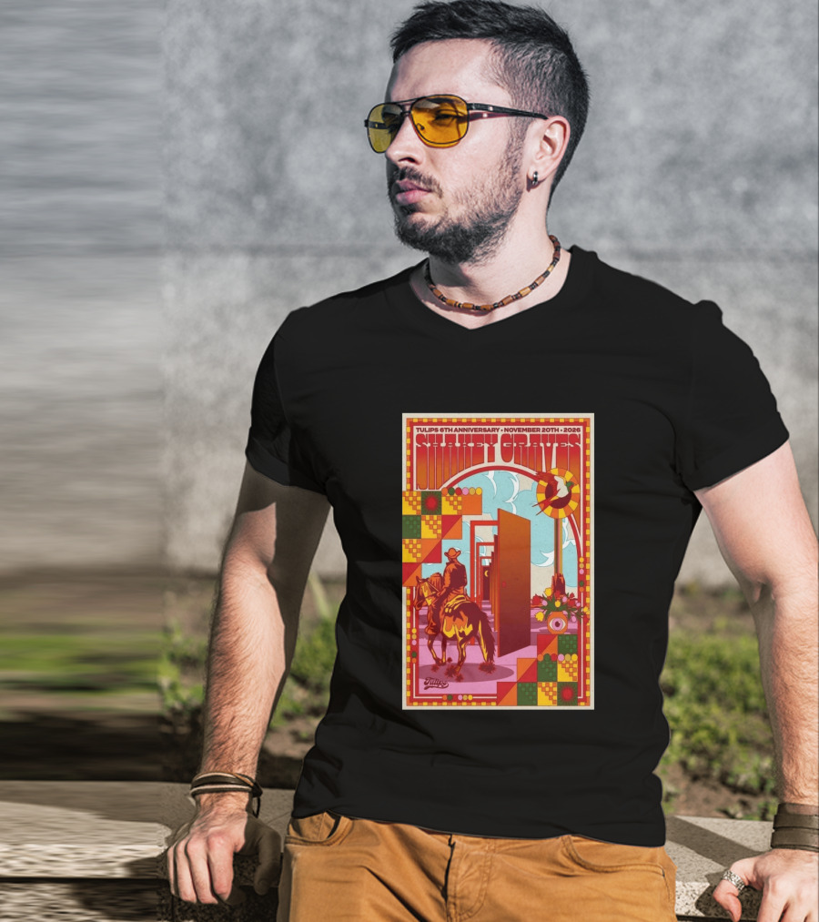 Tulips 6th Anniversary Shakey Graves November 20 2026 Fort Worth Texas Show T-Shirt
