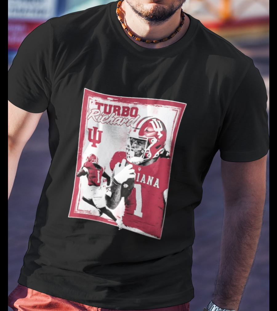 Indiana Hoosiers Turbo Richard #1 Football Powerhouse T-Shirt