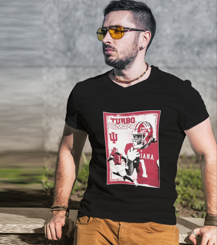Indiana Hoosiers Turbo Richard #1 Football Powerhouse T-Shirt