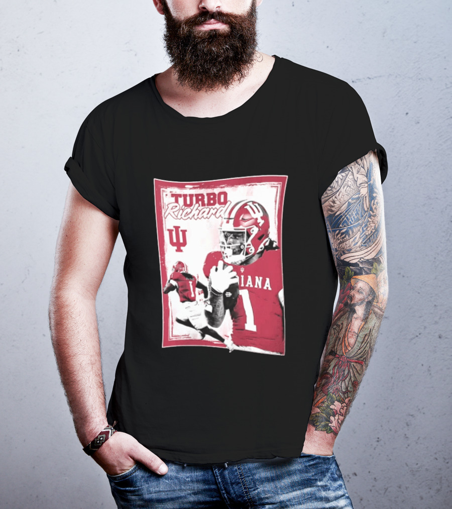 Indiana Hoosiers Turbo Richard #1 Football Powerhouse T-Shirt