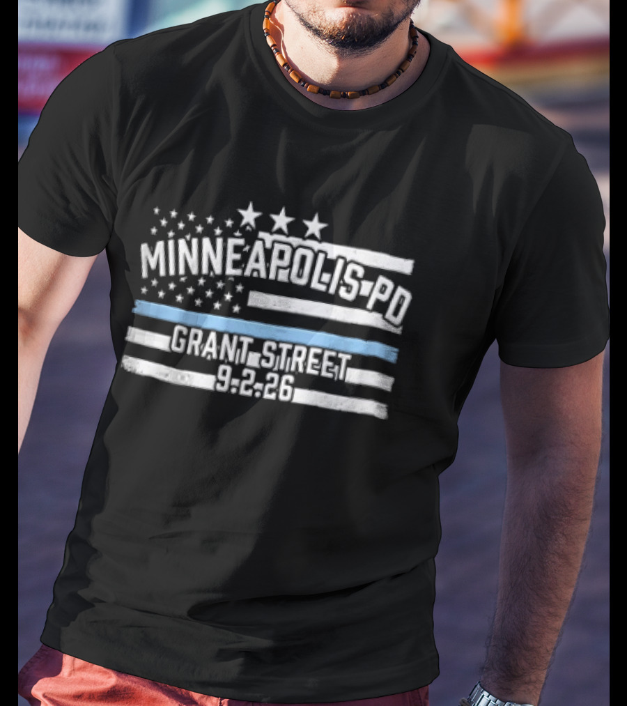 Minneapolis Pd Grange Street 8.2.25 Stars And Stripes T-Shirt