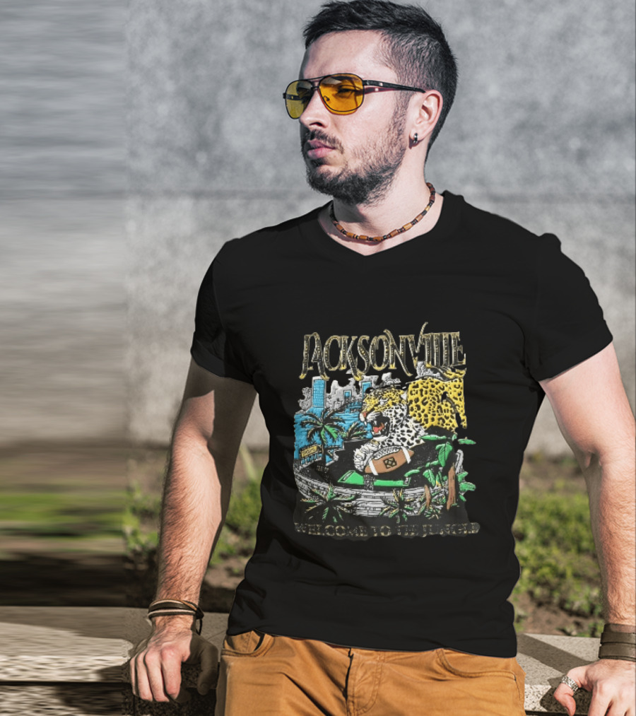 Jacksonville Welcome To The Jungle Leopard Football Stadium T-Shirt