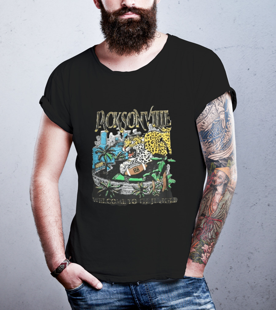 Jacksonville Welcome To The Jungle Leopard Football Stadium T-Shirt