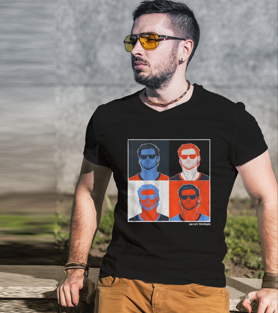 Jarrett Stidham Pop Art Denver Broncos Football Player T-Shirt