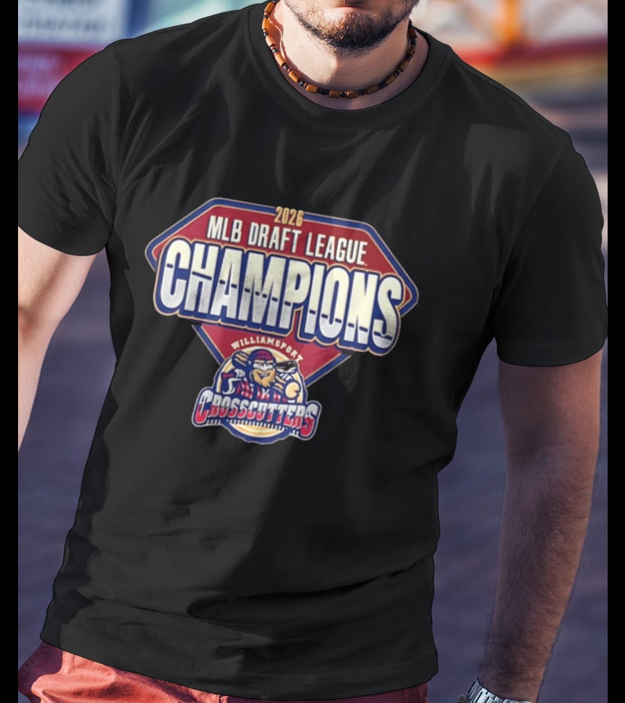 Williamsport Crosscutters 2026 MLB Draft League Champions Celebration T-Shirt