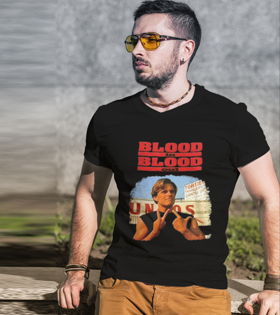 Blood In Blood Out Hand Gesture Tortillas Tamales Carnitas Image T-Shirt
