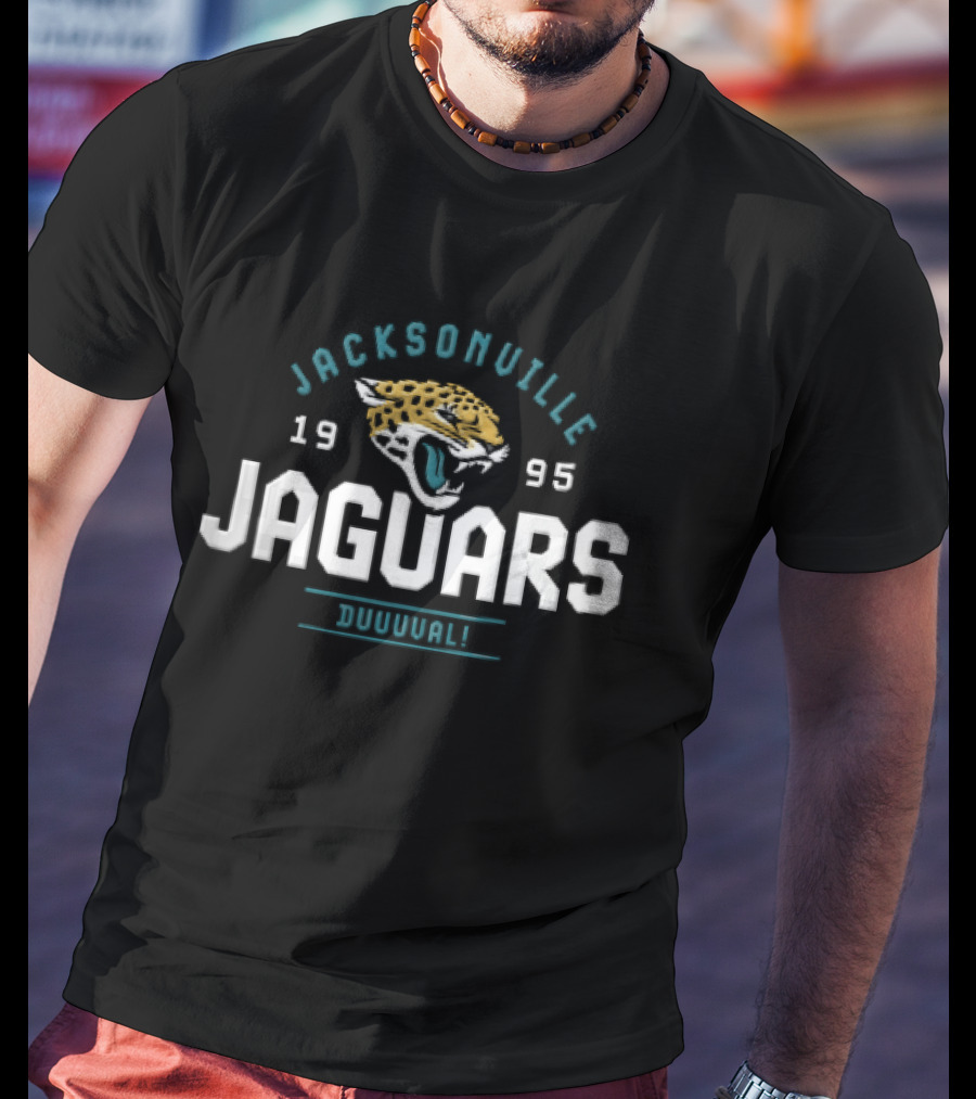 Jacksonville Jaguars 1995 Duuuval Roaring Jaguar Head T-Shirt