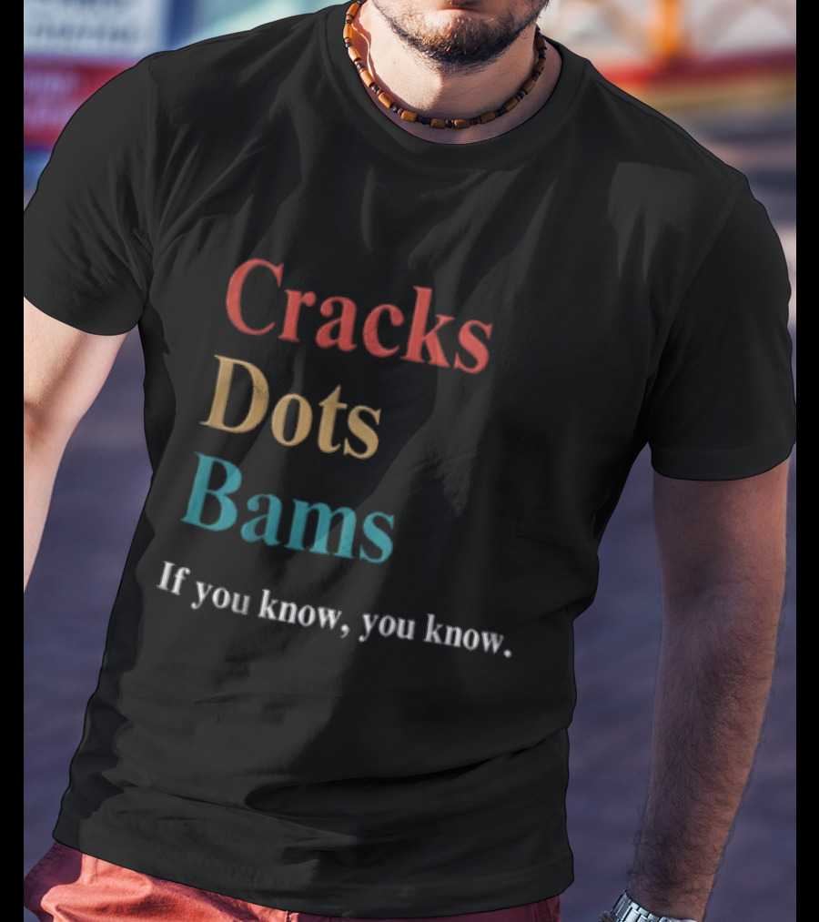 Cracks Dots Bams If You Know You Know Mahjong Tile Set Clever Reference T-Shirt