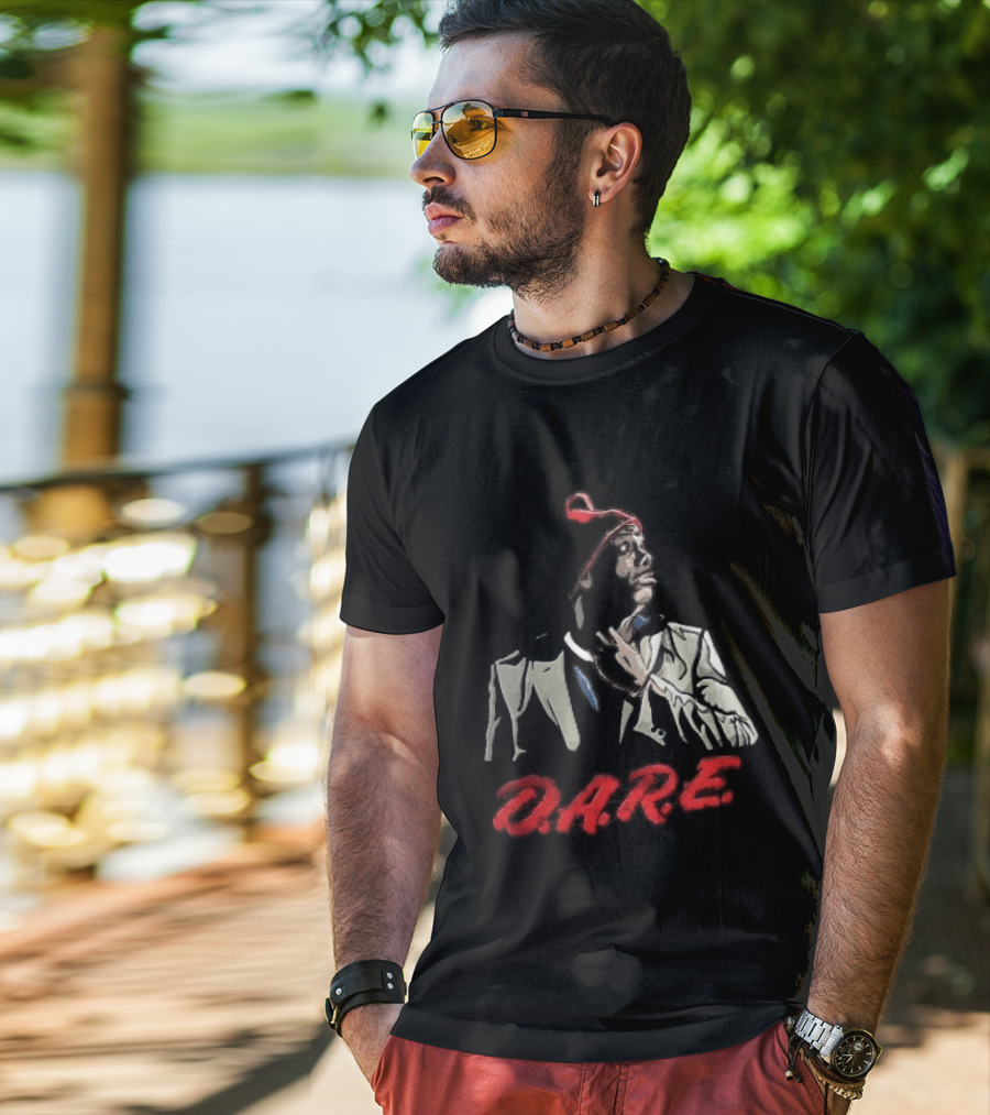 Tyrone Biggums D.A.R.E. Red Beanie Caricature T-Shirt