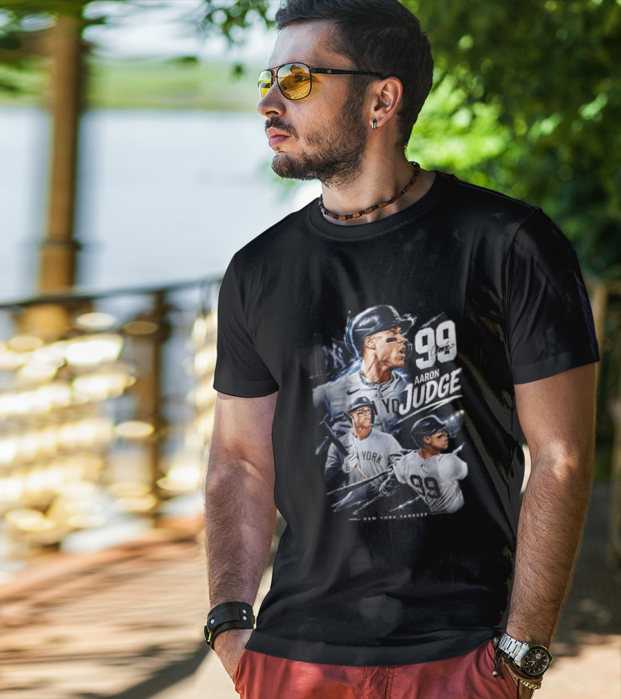 New York Yankees Aaron Judge 99 Three Batting Action Poses T-Shirt