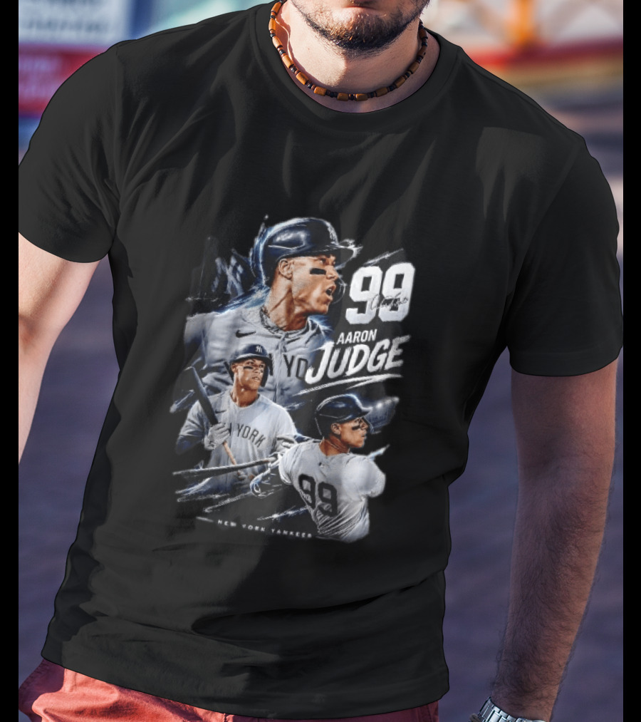 New York Yankees Aaron Judge 99 Three Batting Action Poses T-Shirt