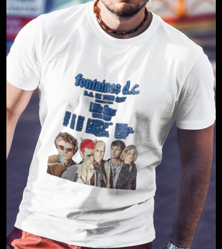 Fontaines D.C. UK Tour 2027 Summer Headline Tour Blue T-Shirt