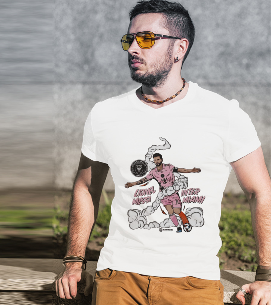 Lionel Messi Inter Miami CF 10 Soccer Player Pose MLS T-Shirt