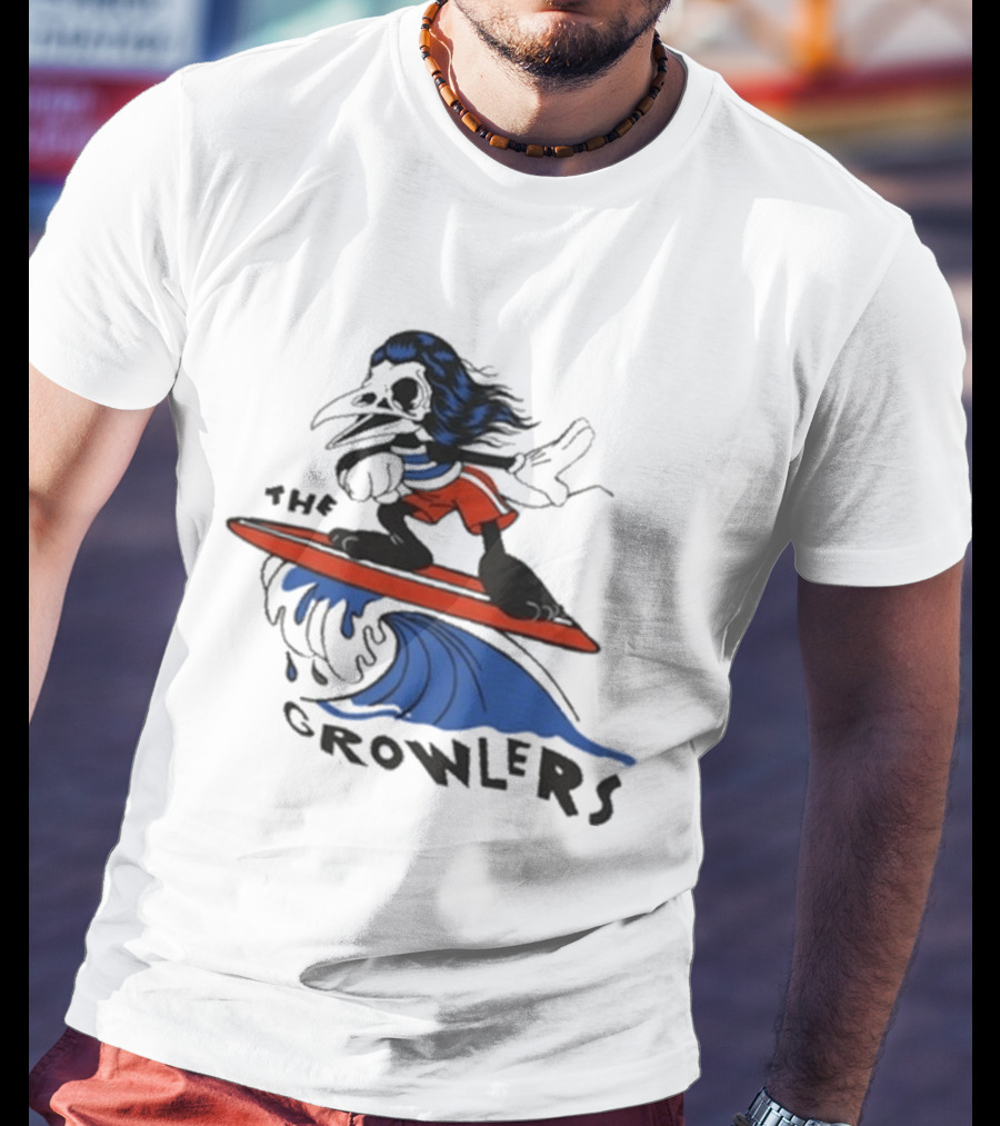 The Growlers Surfing Cartoon Character Wave Adventure T-Shirt
