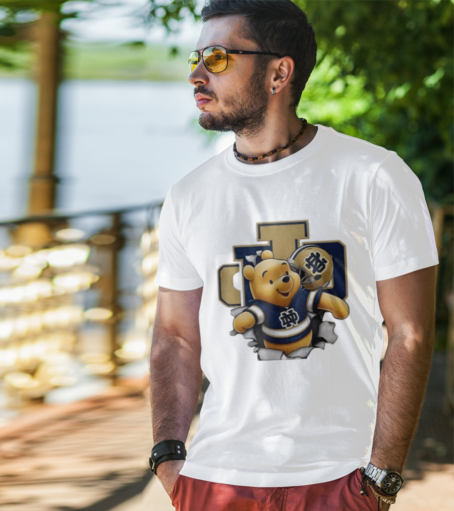 Notre Dame Fighting Irish Winnie The Pooh Football Fan Gear T-Shirt