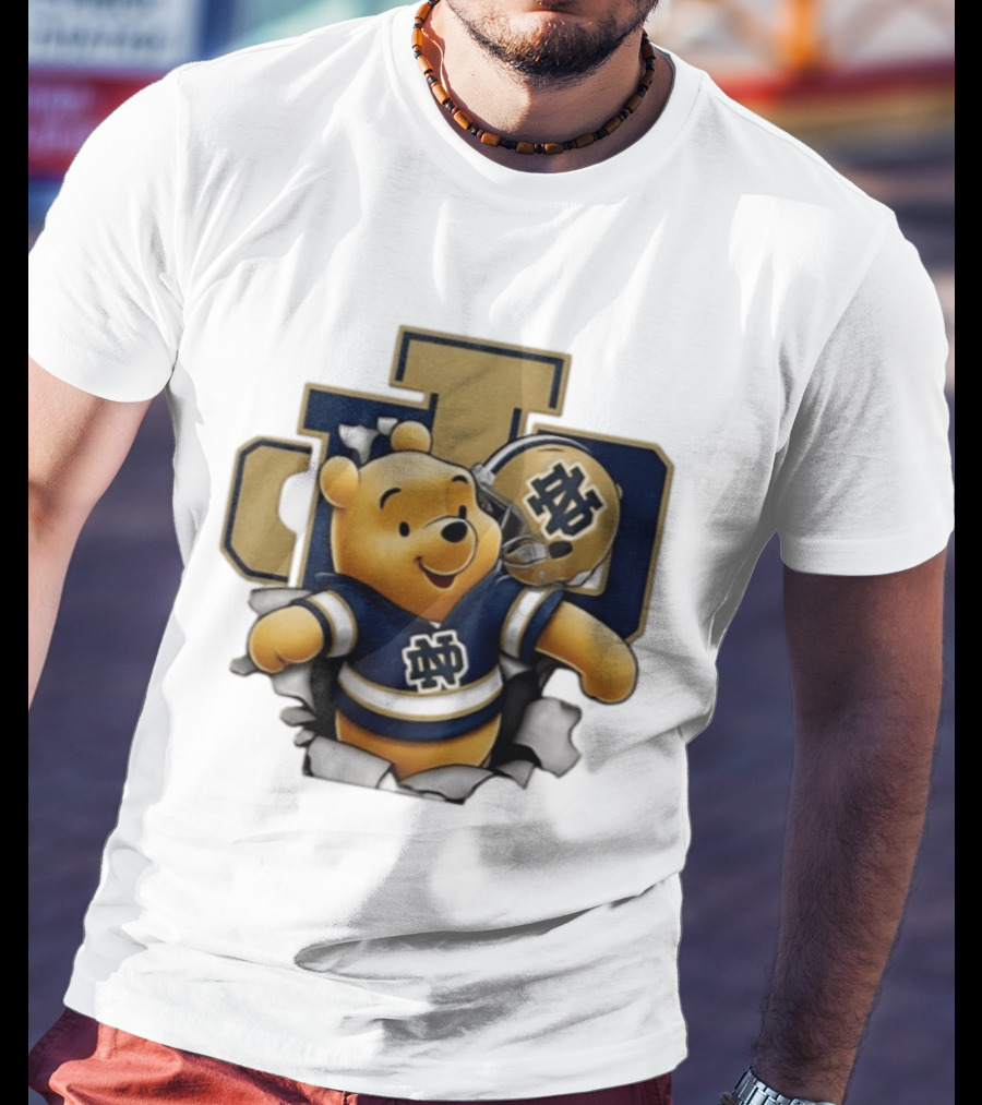 Notre Dame Fighting Irish Winnie The Pooh Football Fan Gear T-Shirt