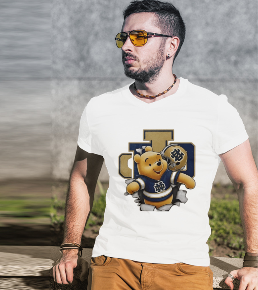 Notre Dame Fighting Irish Winnie The Pooh Football Fan Gear T-Shirt