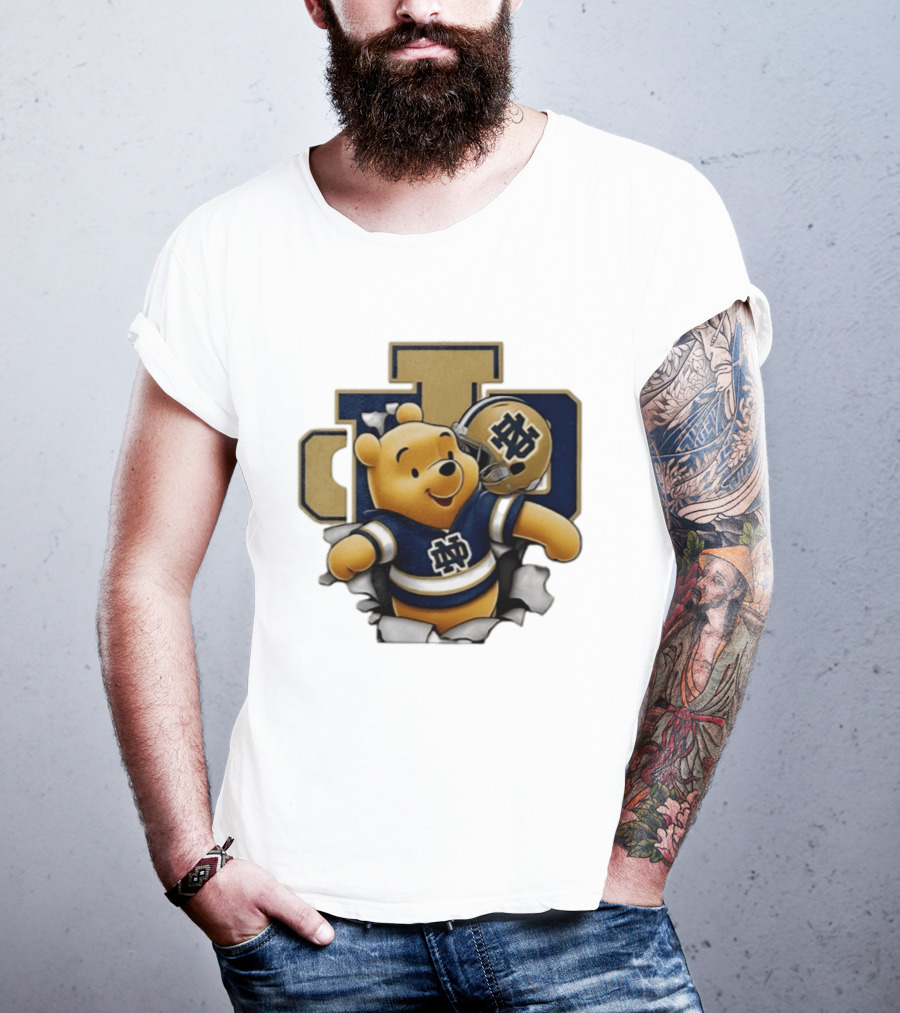 Notre Dame Fighting Irish Winnie The Pooh Football Fan Gear T-Shirt