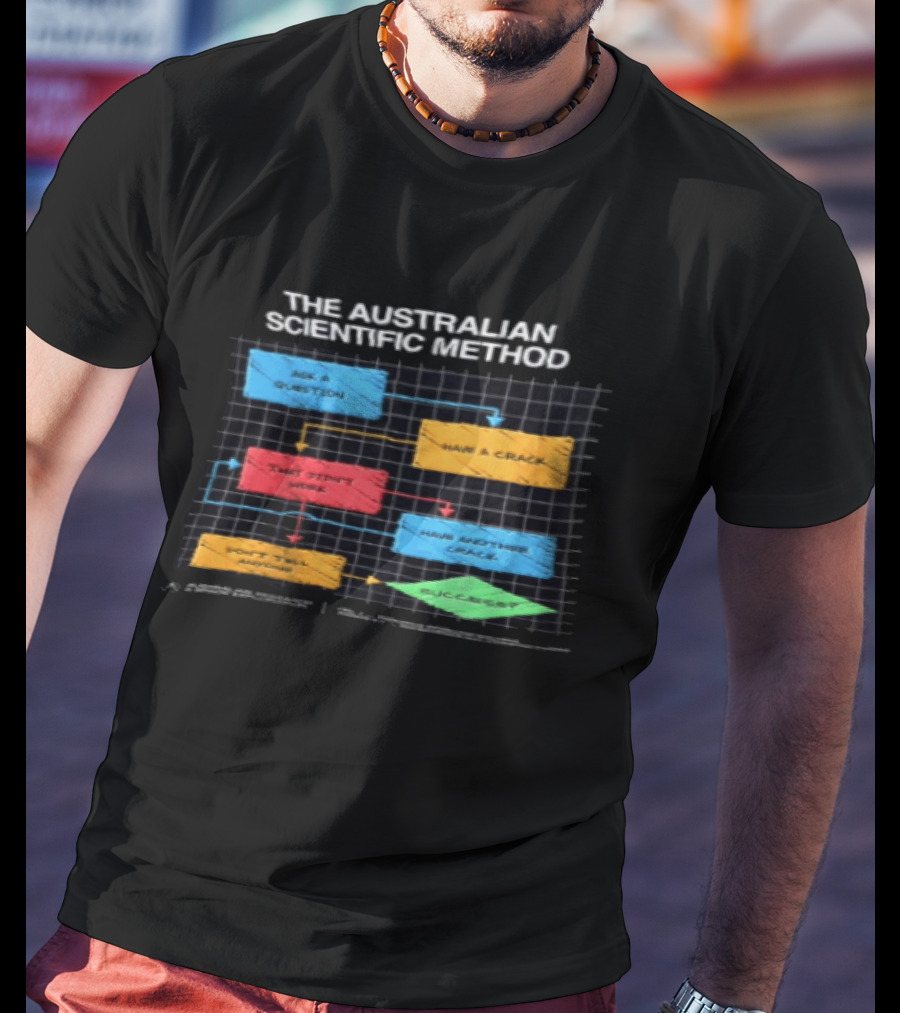The Australian Scientific Method Ask A Question Have A Crack Try Again Success T-Shirt