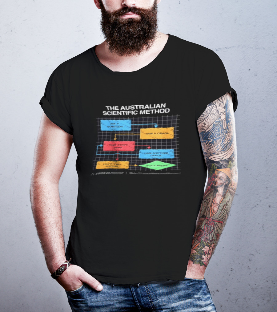 The Australian Scientific Method Ask A Question Have A Crack Try Again Success T-Shirt